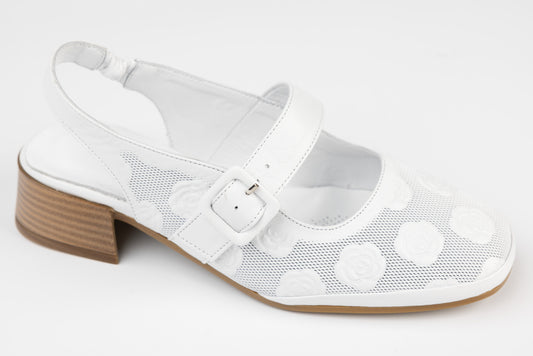 Pantofi dama piele naturală ANNA VIOTI 5683 Alb