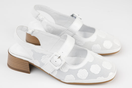 Pantofi dama piele naturală ANNA VIOTI 5683 Alb