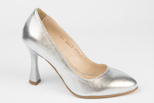 Pantofi dama piele naturală PERLA 3683 Argintiu