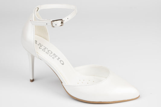 Pantofi dama piele naturală ANTONIO 9527 Alb dec