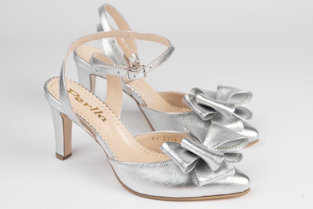 Pantofi dama piele naturală PERLA 3716 Argintiu
