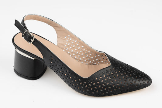 Pantofi dama piele naturală LSD 1596 N perforat