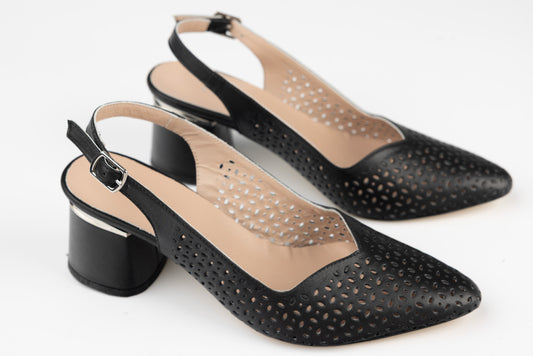 Pantofi dama piele naturală LSD 1596 N perforat