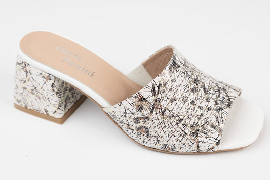 Saboti dama piele naturală LSD 441 Alb AU