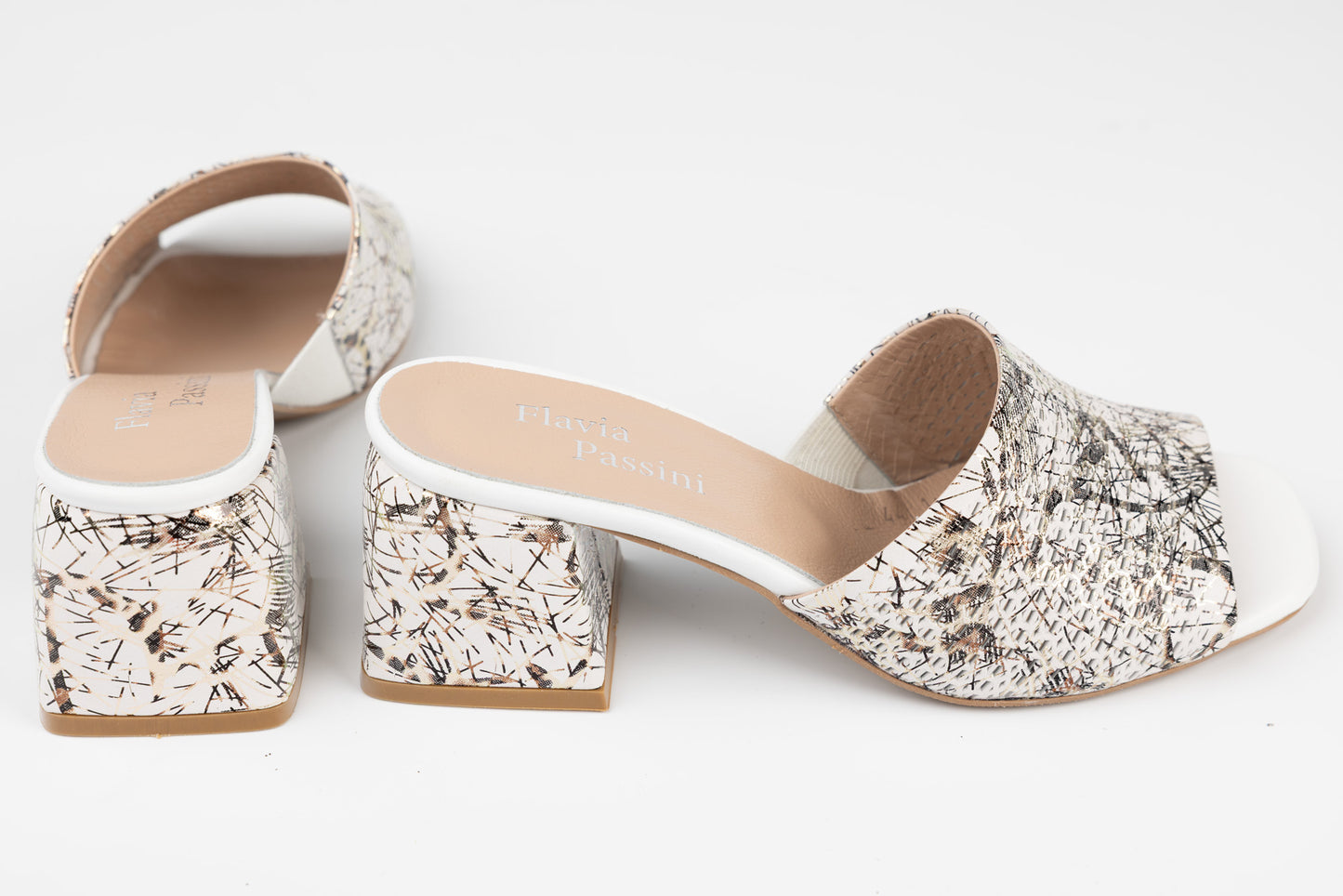 Saboti dama piele naturală LSD 441 Alb AU