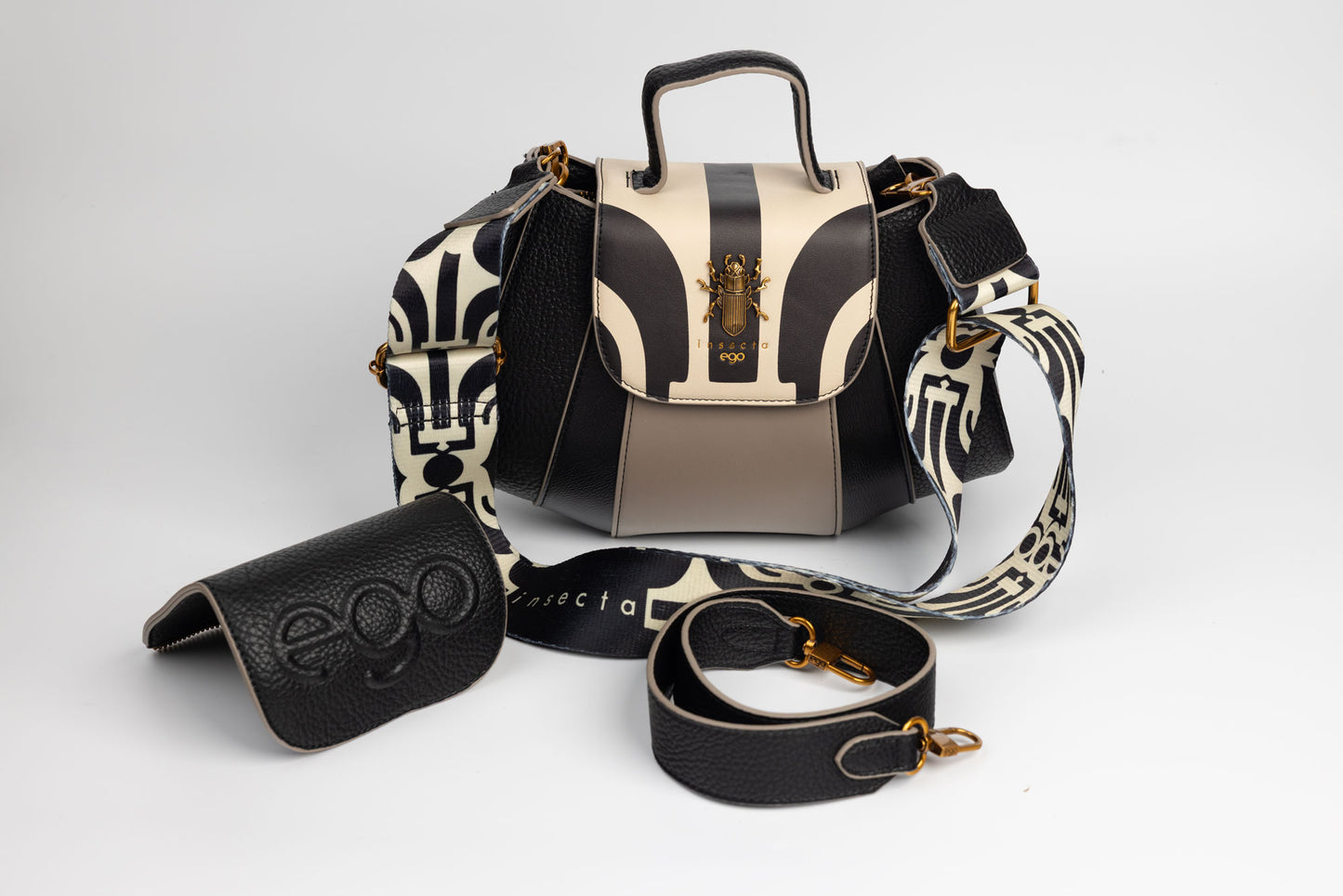 Women's bag made of eco-leather EGO 0001 N Mink beige