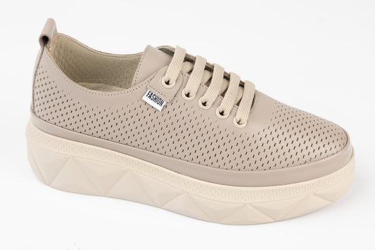 Pantofi dama piele naturala PERLA sport 612 Vizon