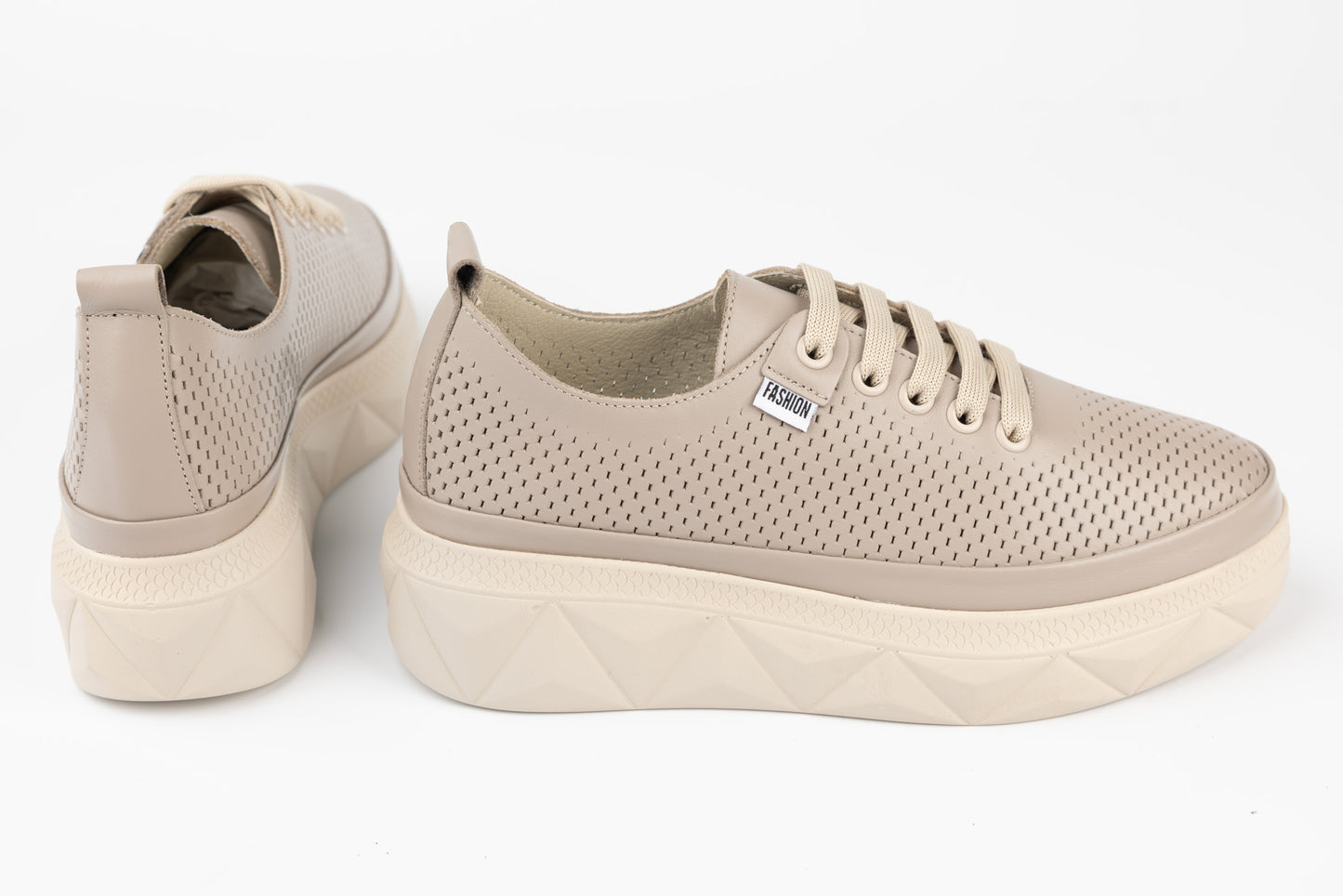 Pantofi dama piele naturala PERLA sport 612 Vizon
