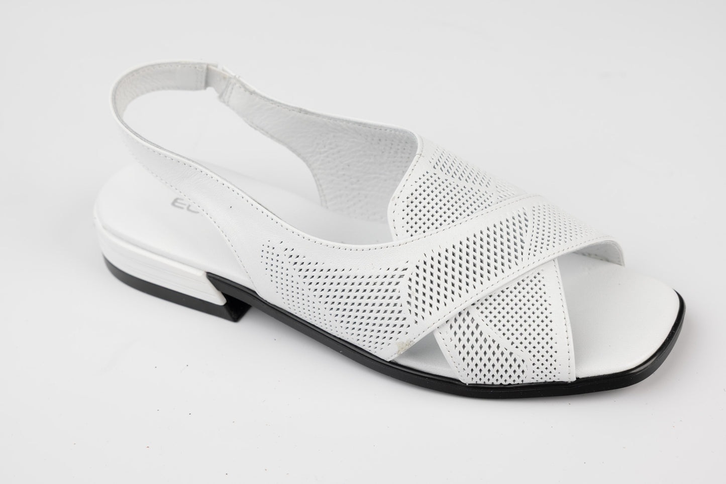 Women's genuine leather sandals LSD 1000 White