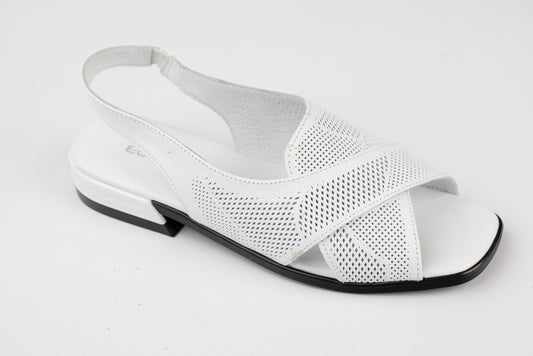 Women's genuine leather sandals LSD 1000 White