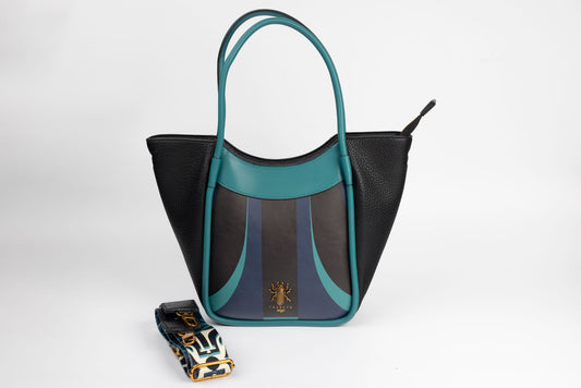 Geanta dama piele ecologică EGO 0002 N Turquoise