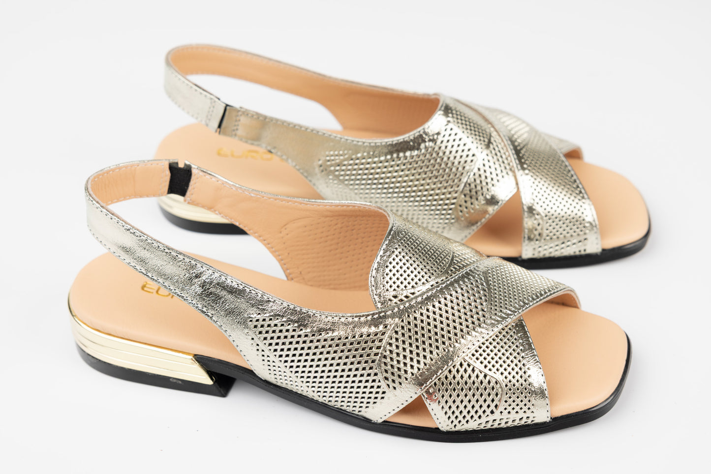 Women's genuine leather sandals LSD 1000 Gold