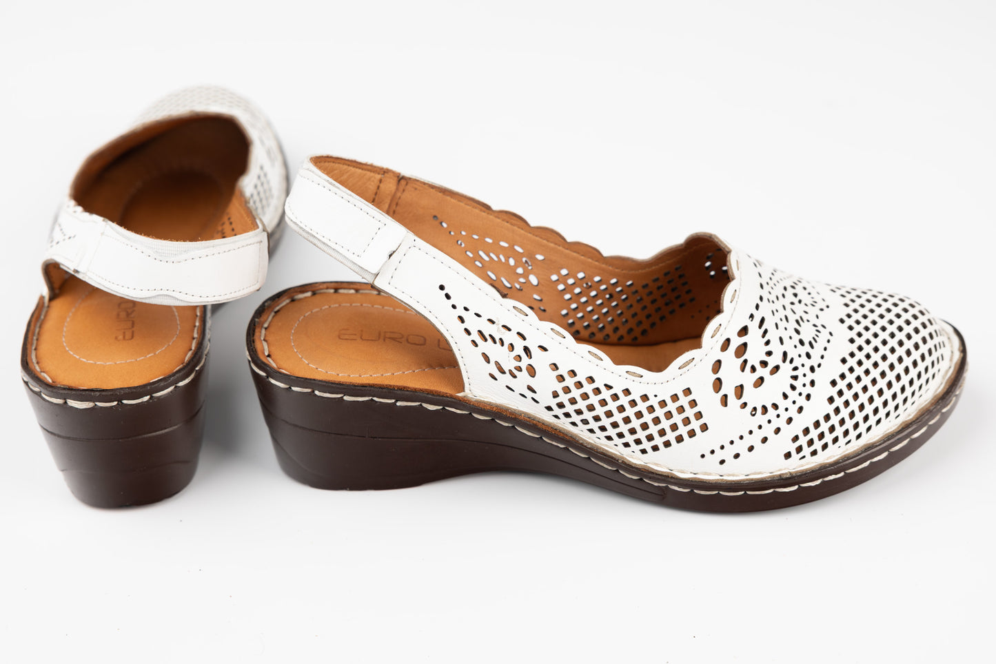 Pantofi dama piele naturală LSD 6155 Alb