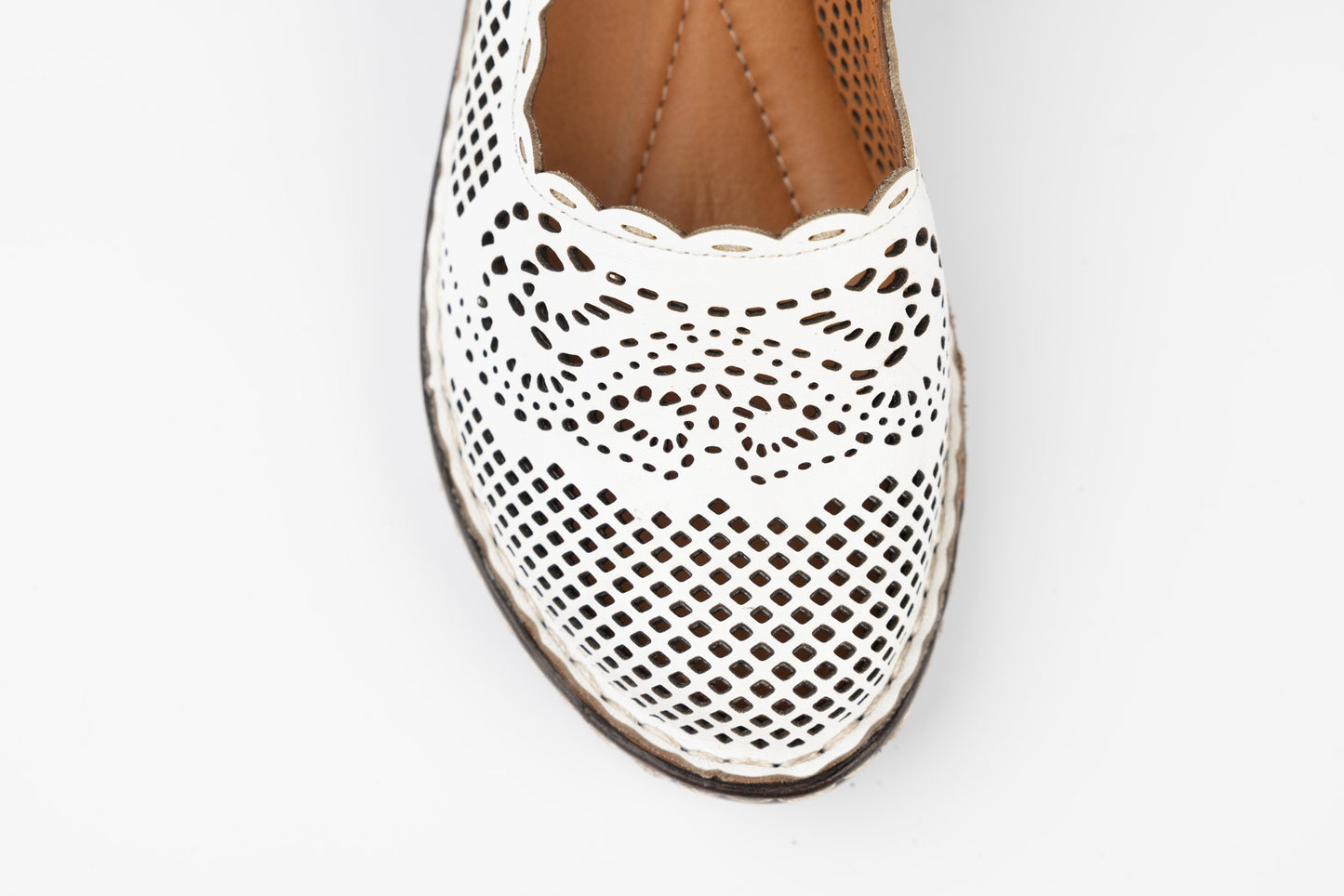 Pantofi dama piele naturală LSD 6155 Alb