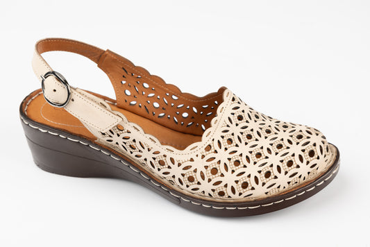 Sandale dama piele naturală LSD 6120 Bej