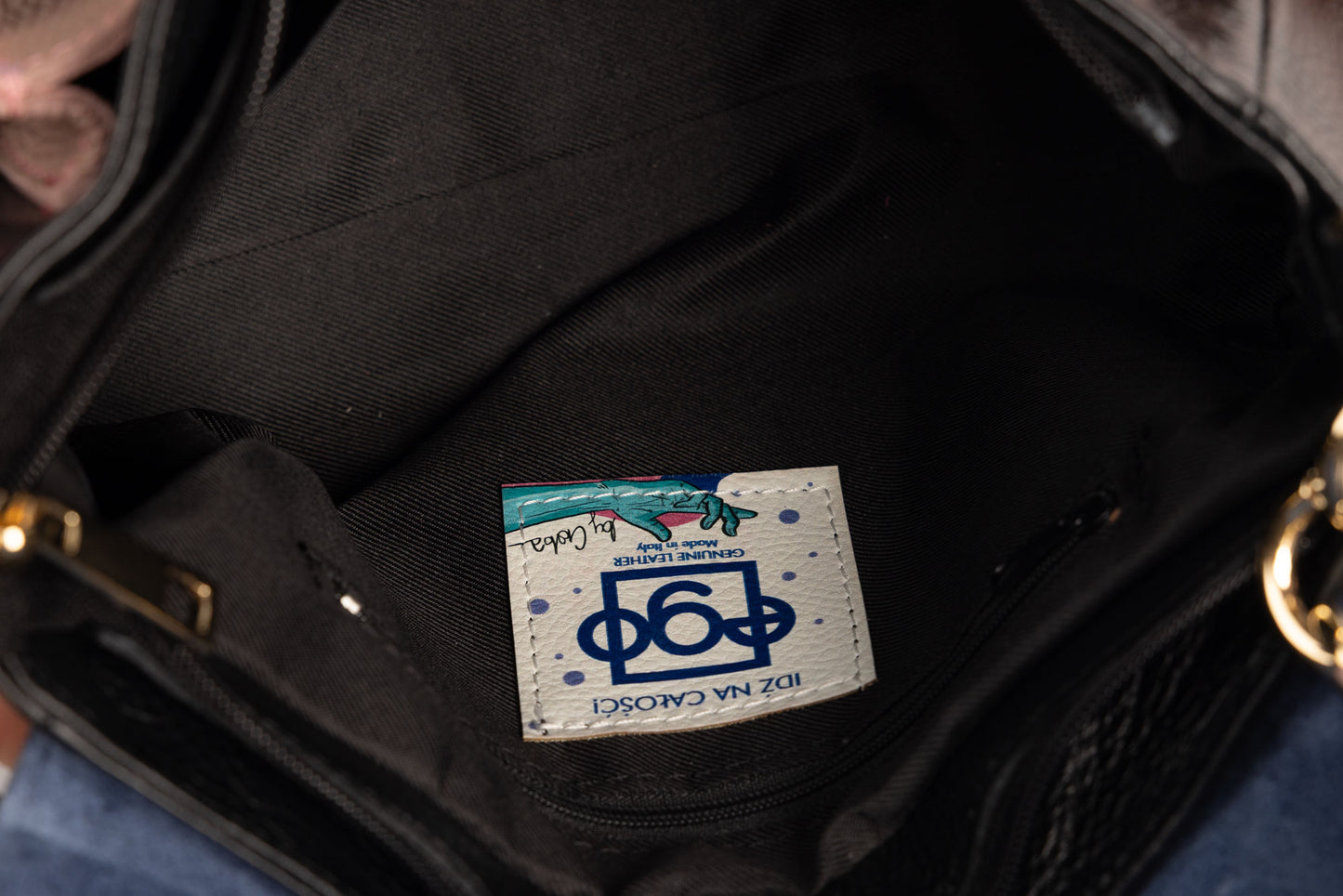 Women's genuine leather bag EGO 0204 Blue