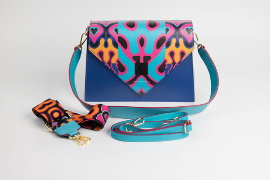 Women's genuine leather bag EGO 0114 Turquoise