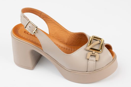 Women's genuine leather sandals LSD 380 Mink