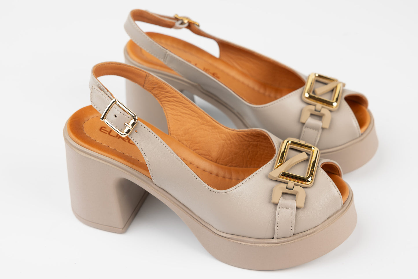 Women's genuine leather sandals LSD 380 Mink