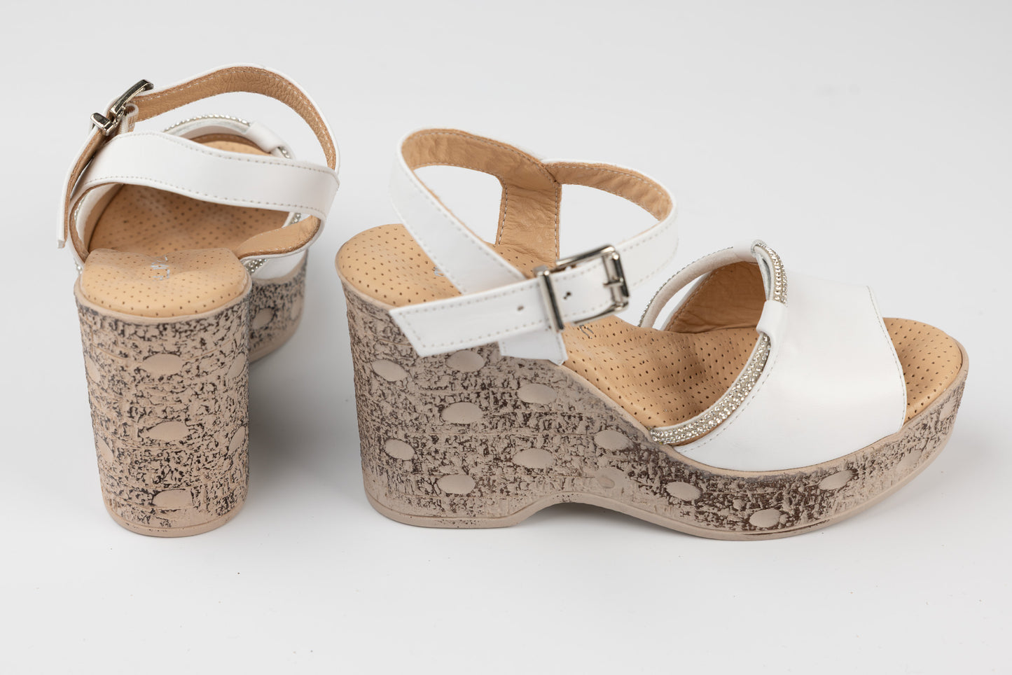 Sandale dama piele naturală LSD 694 Alb