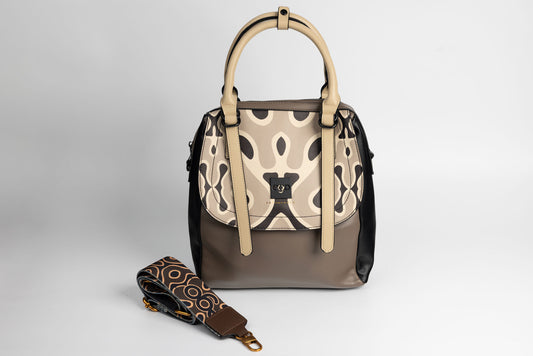 Women's bag made of eco-leather EGO 0007 N Beige mink