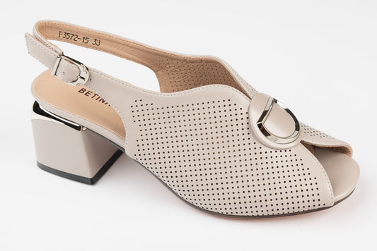 Sandale dama elegante piele naturala BETINA 3572 Taupe