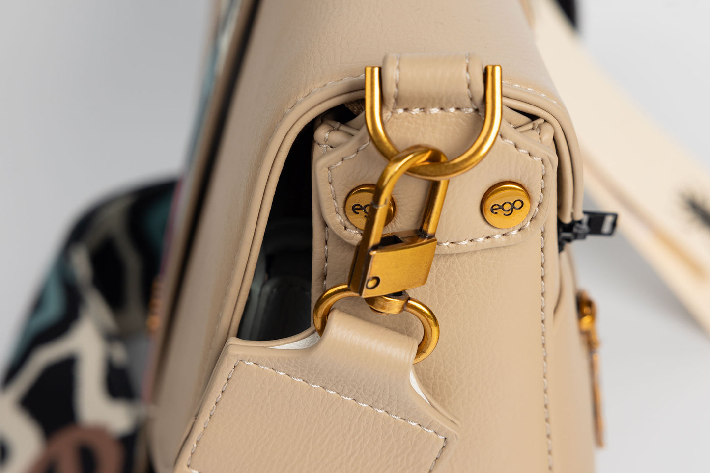 Women's bag, eco-leather, EGO 0028, beige blue