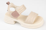 Sandale dama piele naturală casual 1286 Crem