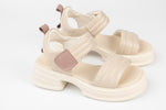 Sandale dama piele naturală casual 1286 Crem