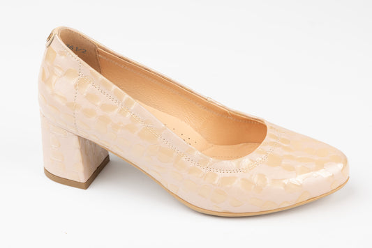 Pantofi dama piele naturală PULSO 1162 Bej croco XXL