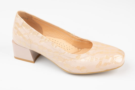 Pantofi dama piele naturală PULSO 1017 Bej croco XXL