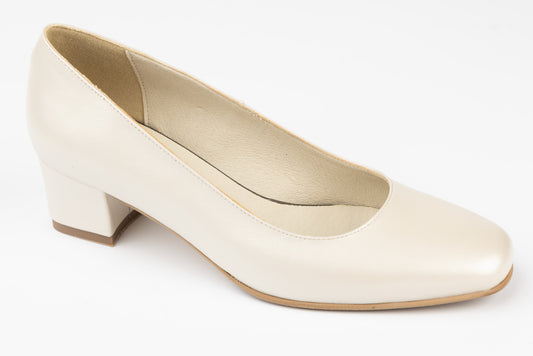 Pantofi dama piele naturală ANTONIO 112 Bej sidef