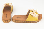 Slapi dama piele naturală  BETINA 9391 Galben