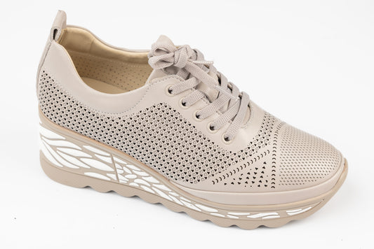 Pantofi dama casual piele naturală BETINA 5601 Vizon