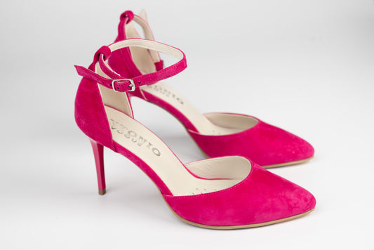 Pantofi dama piele naturală ANTONIO 9527 Fuxia ant