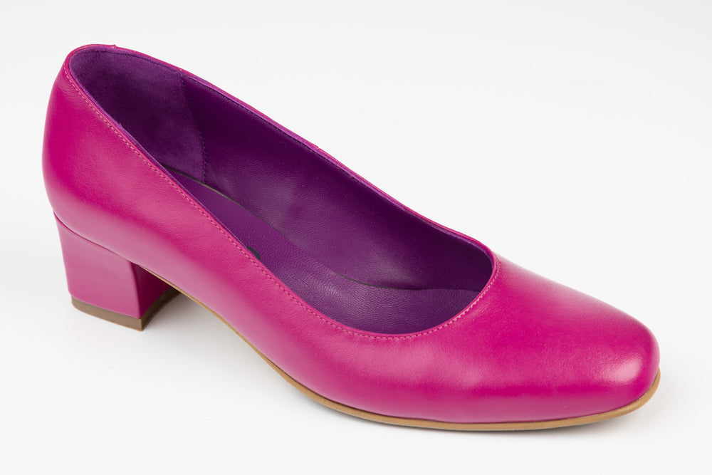 Pantofi dama piele naturală ANTONIO 112 Fuxia box