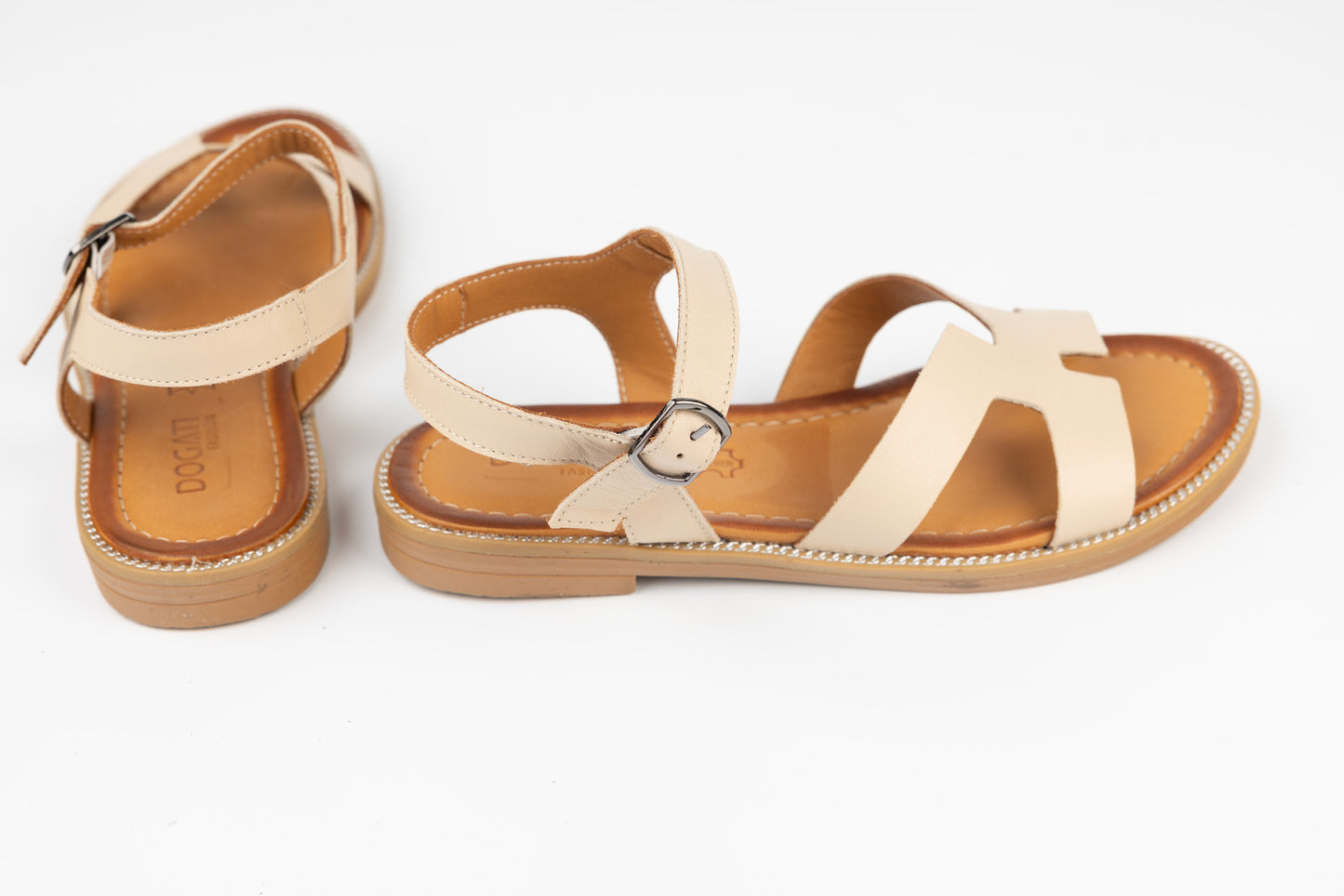 Women's genuine leather sandals DOGATI 10997 Beige