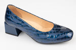Pantofi dama piele naturală PULSO 1017 Blue croco XXL