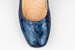 Pantofi dama piele naturală PULSO 1017 Blue croco XXL