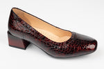 Pantofi dama piele naturală PULSO 1017 Bordo croco XXL