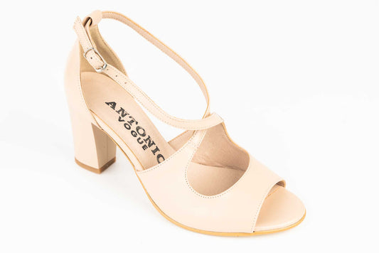 Sandale mireasa piele naturală ANTONIO 14282 Ivoar