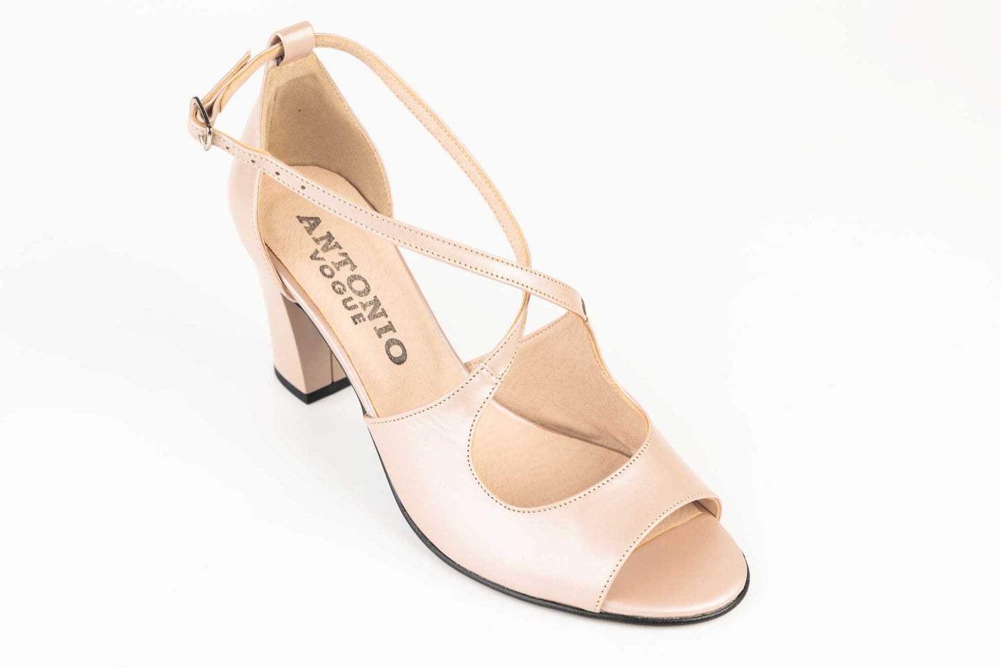 Women's sandals made of genuine leather ANTONIO 14282 Pearl grey