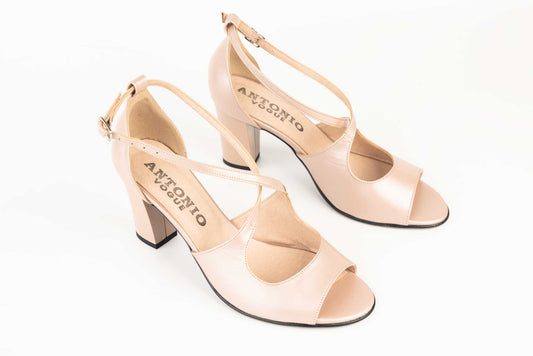 Sandale dama piele naturală ANTONIO 14282 Grej sidef