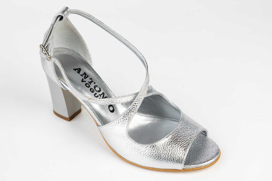 Sandale dama piele naturală ANTONIO 14282 Argintiu