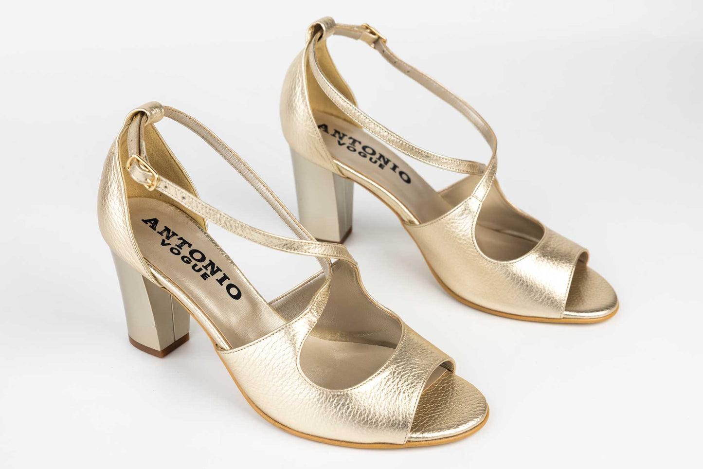 Sandale dama piele naturală ANTONIO 14282 Auriu