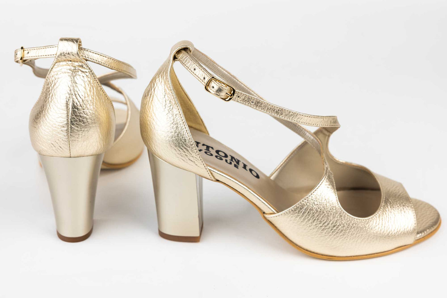 Sandale dama piele naturală ANTONIO 14282 Auriu