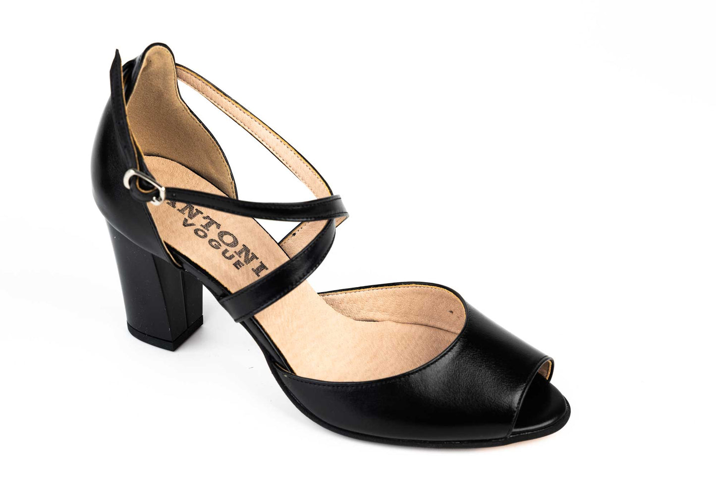 Women's genuine leather sandals ANTONIO 33336 Box black