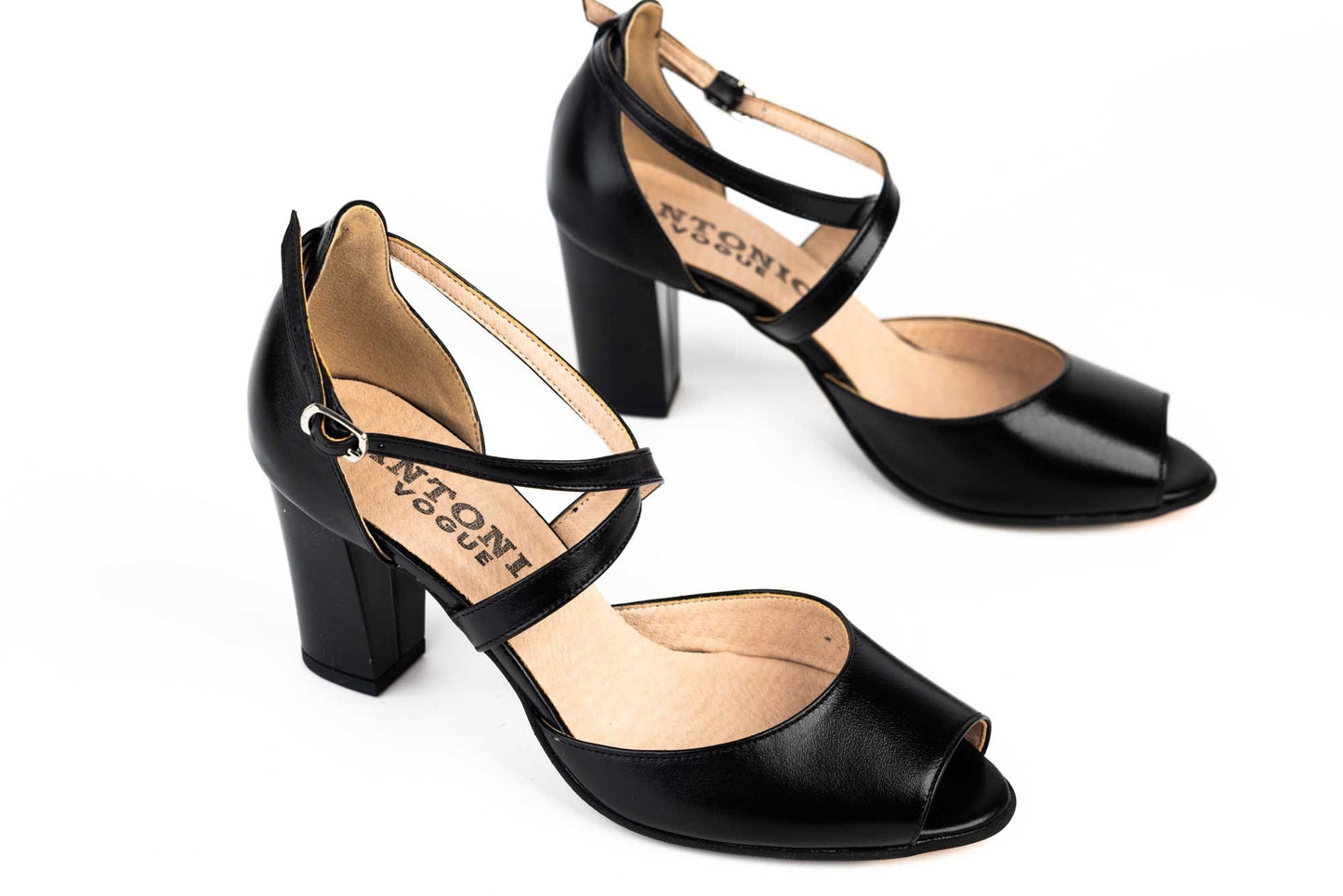 Women's genuine leather sandals ANTONIO 33336 Box black