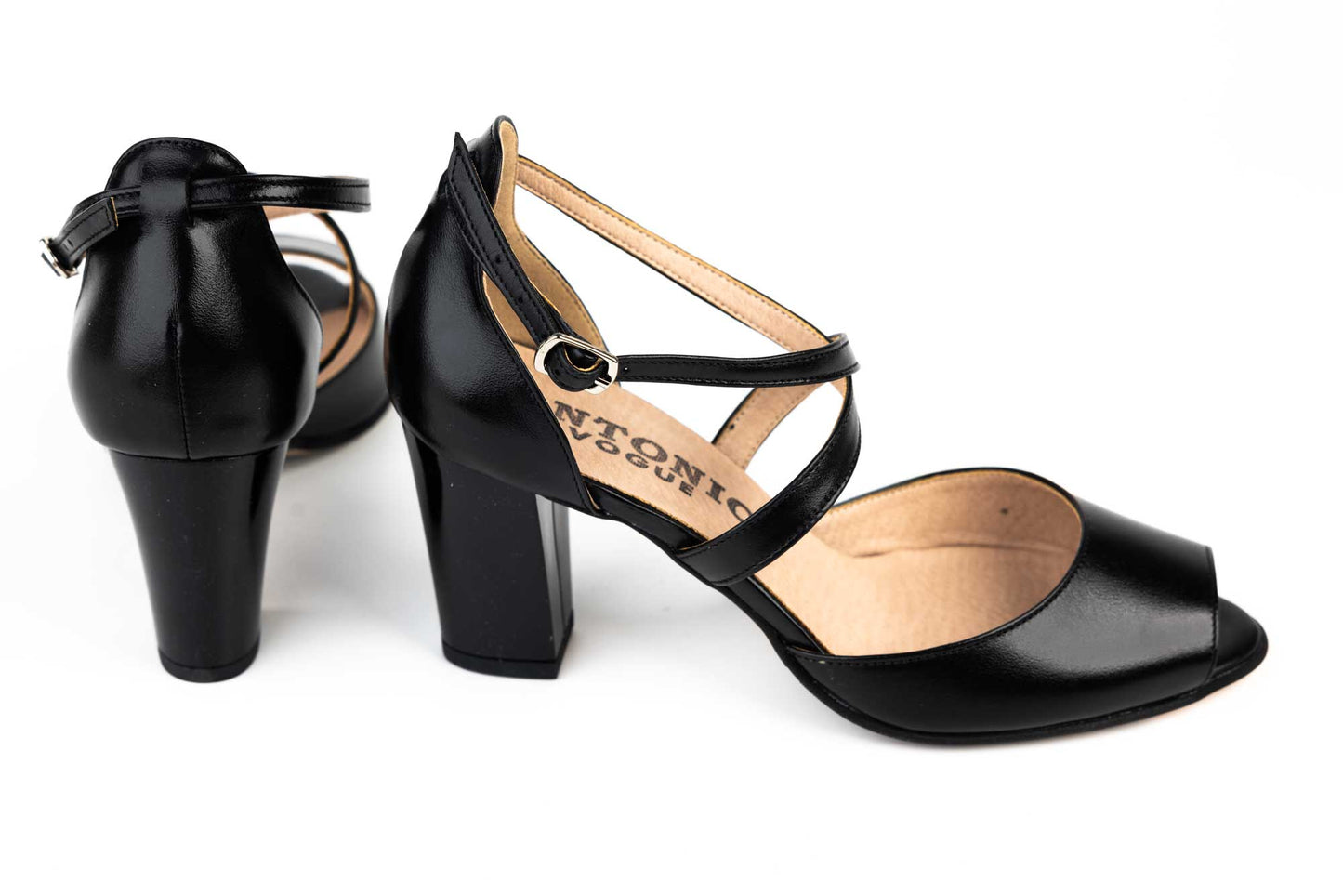 Women's genuine leather sandals ANTONIO 33336 Box black