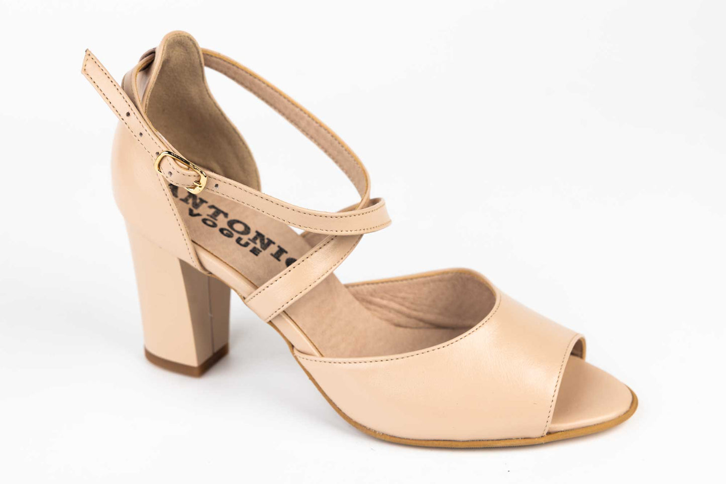 Women's genuine leather sandals ANTONIO 33336 IVORY